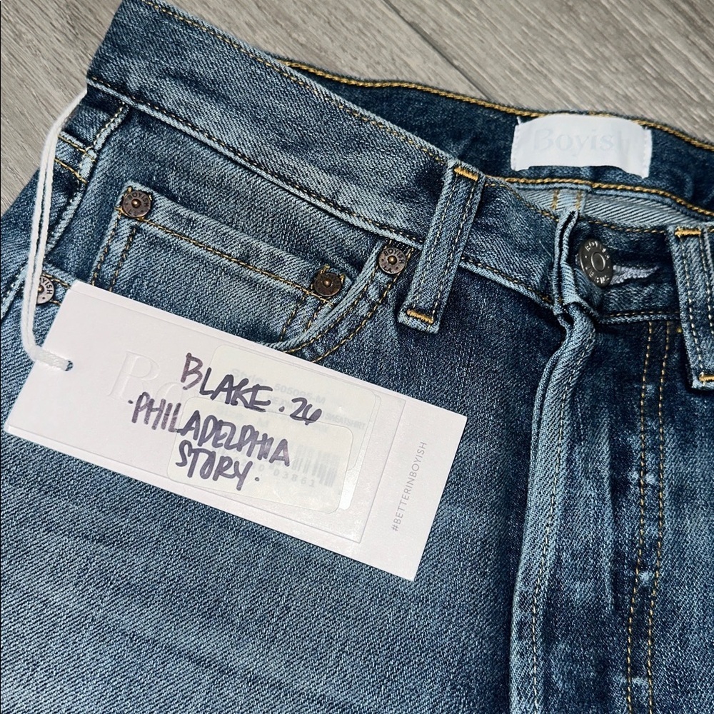 NWT Anthropologie Boyish Blake Mid Rise Cropped Skinny Jeans size 26 - Picture 10 of 14